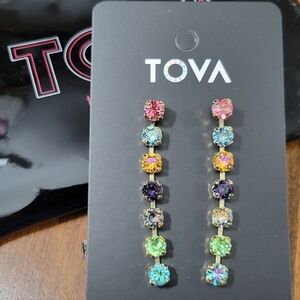 Tova Multicolor Crystal Drop Earrings